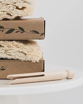 kartonnen verpakking met linnen, duurzame zero-waste producten.